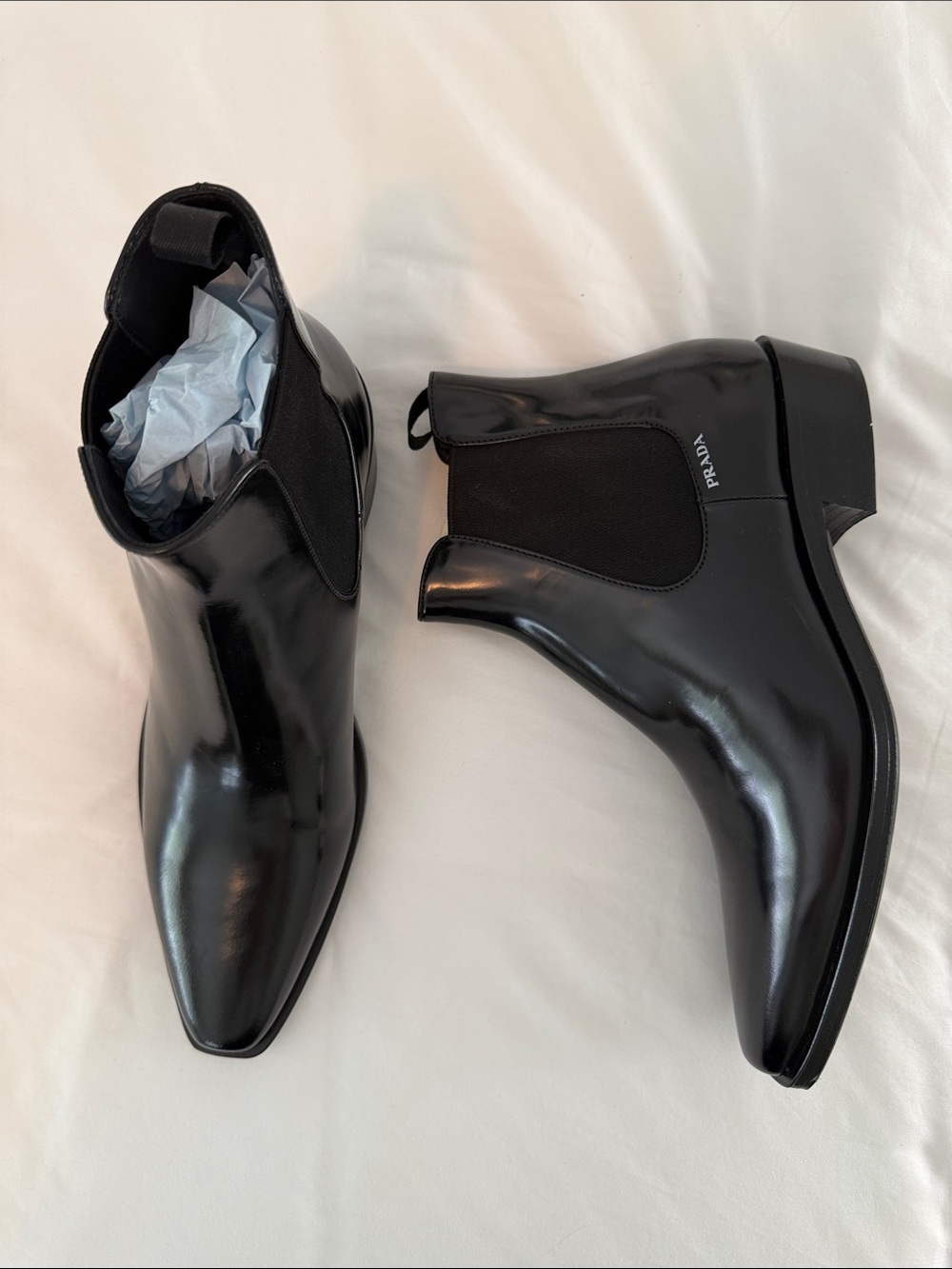 Prada Calzature Donna Black Boots, Size 40